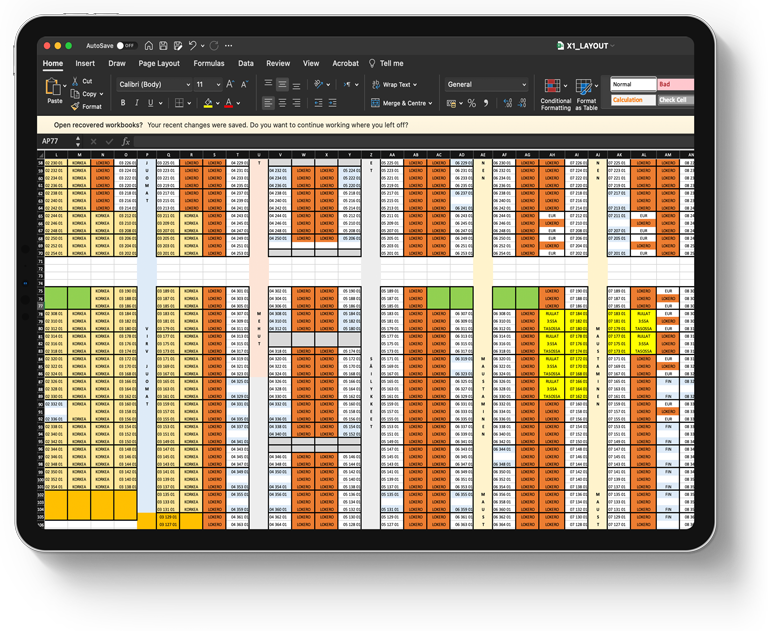 Warehouse analysis in Excel before WareBee