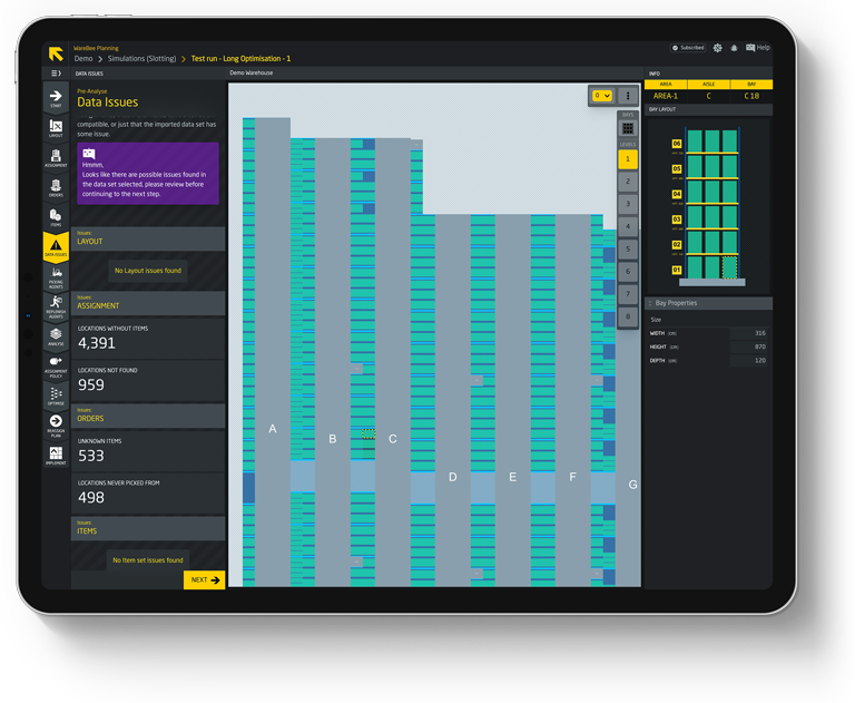 WareBee location data issues flagged for data quality
